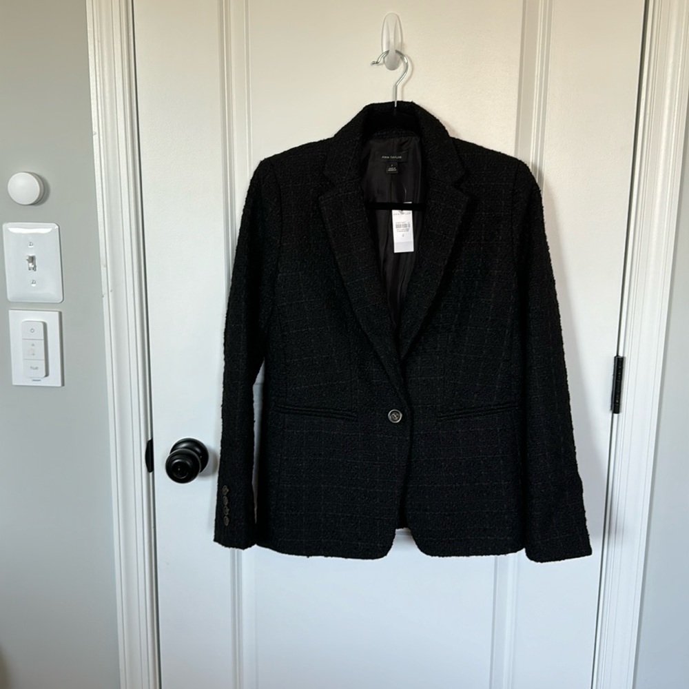 NWT Black Tweed Ann Taylor Blazer